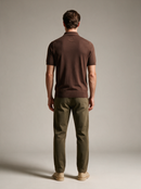 Paolo Martini Dark Brown Cable Knit Polo Shirt – Code 108
