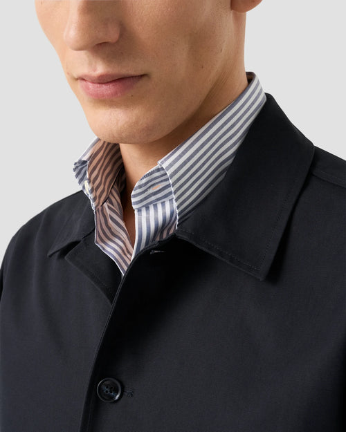 Navy Blue Canvas Overshirt