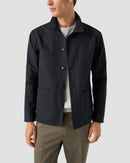 Navy Blue Canvas Overshirt