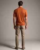 Paolo Martini Orange Knit Polo Shirt – Code 107