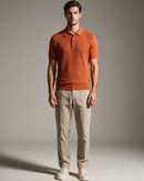 Paolo Martini Orange Knit Polo Shirt – Code 107