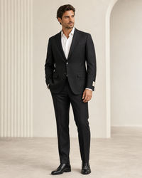 Paolo Martini Black VBC 130's Wool Suit — Model 26134