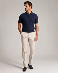 Paolo Martini Navy Blue Supima Cotton Knit Polo — Code 108