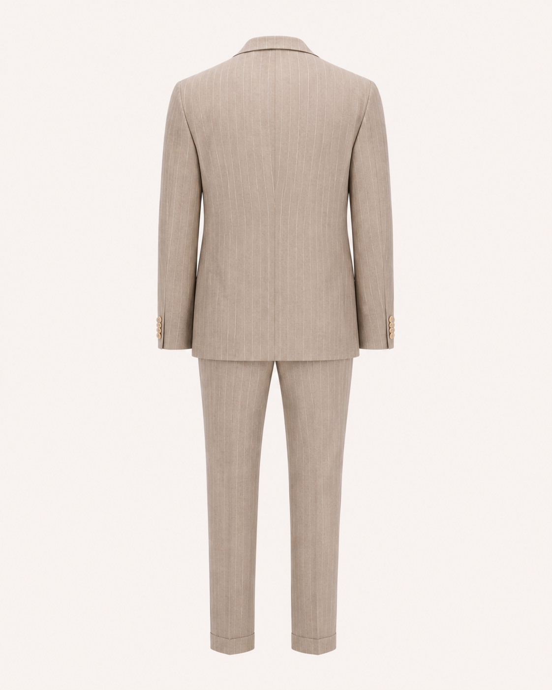 Paolo Martini cream wool suit model 26134, back product view