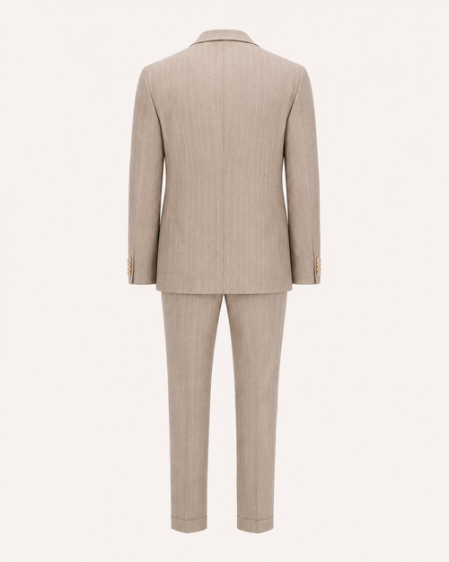 Paolo Martini cream wool suit model 26134, back product view