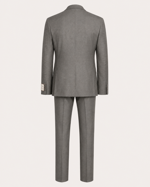 Paolo Martini gray wool suit model 26134, full back product view