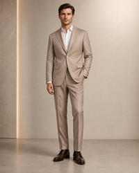 Paolo Martini Taupe Reda Wool Suit — Model 26134