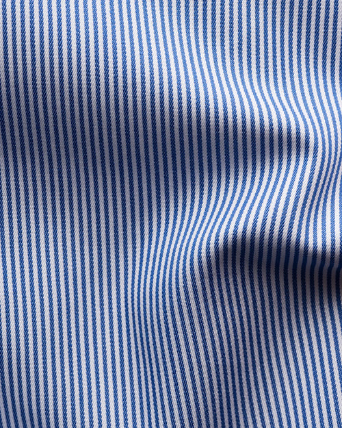 Blue Micro Stripe Supima Shirt – Cutaway Collar